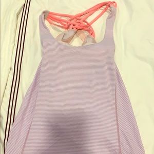 Lavender Lulu tank with built in bra